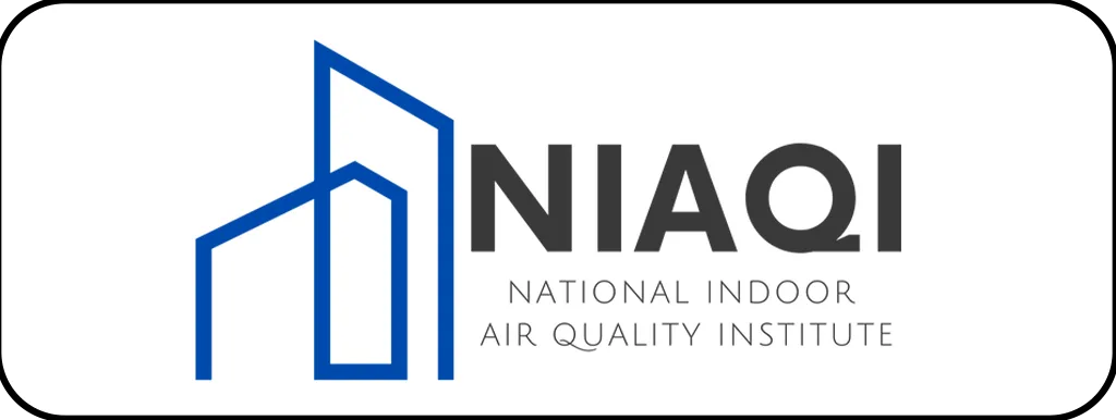 NIAQI logo featuring geometric shapes and text
